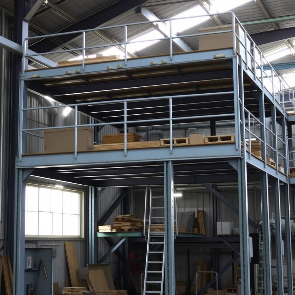 Mezzanine industrielle (illustration)